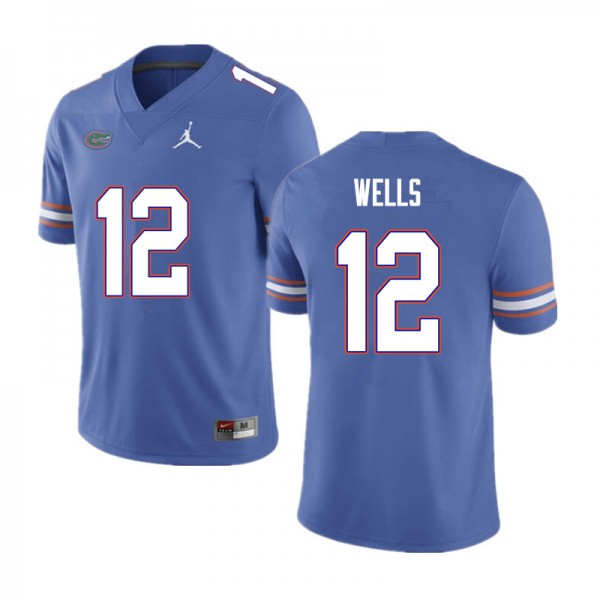 Men #12 Rick Wells Florida Gators College Football Jerseys Blue
